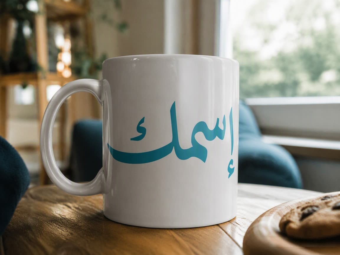 Taza Personalizada con Tu Nombre en Caligrafía Árabe