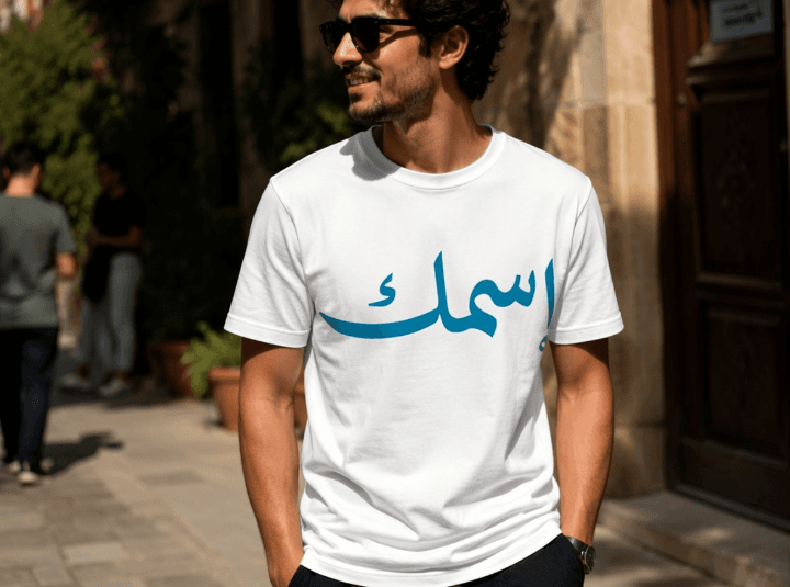 Camiseta Personalizada con Tu Nombre en Caligrafía Árabe